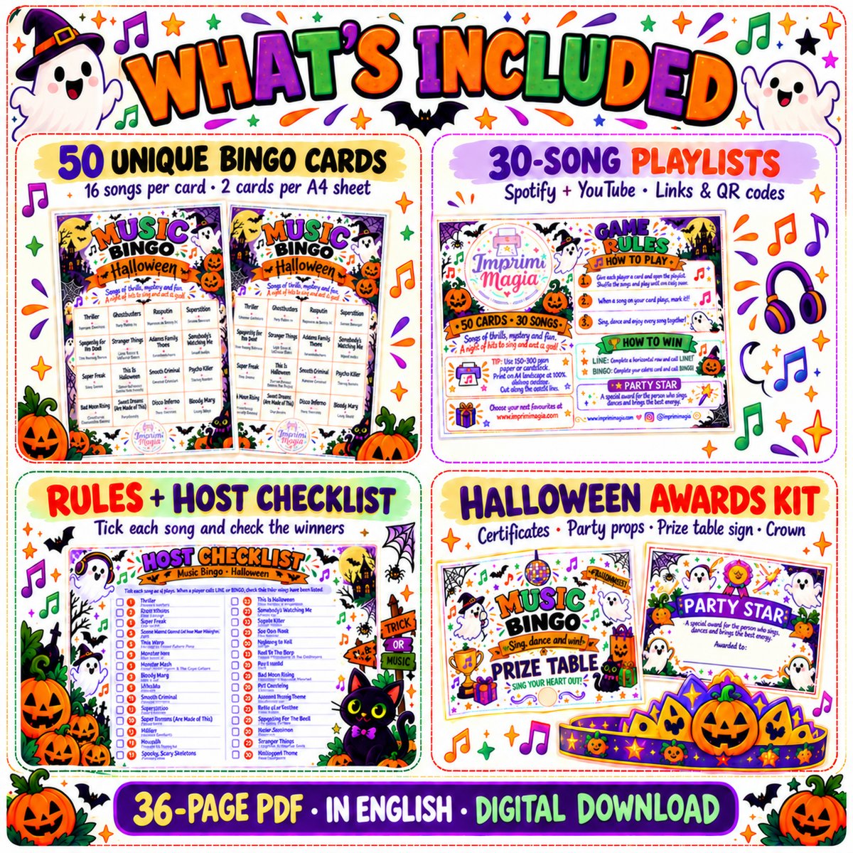 Photo 6 of Halloween Music Bingo · 50 cards