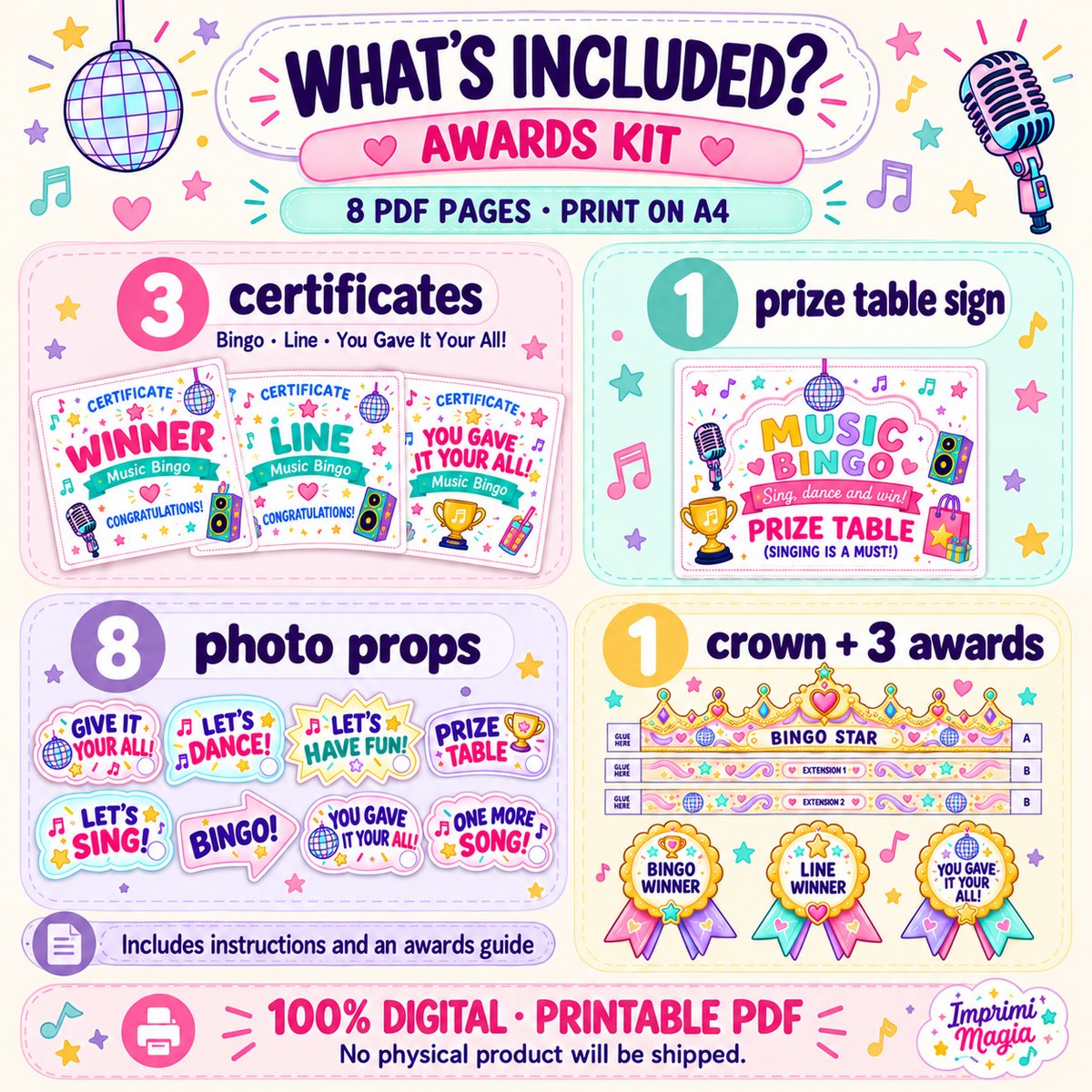 Photo 5 of Music Bingo Awards Kit